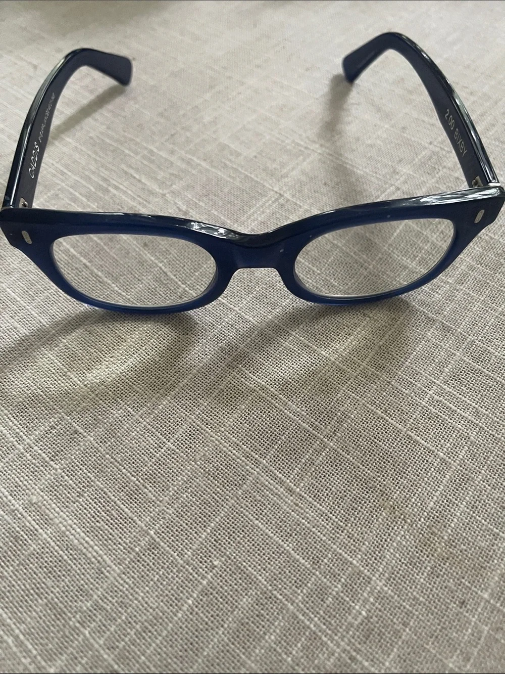 Classic Women's Navy Blue Oval Reading Glasses